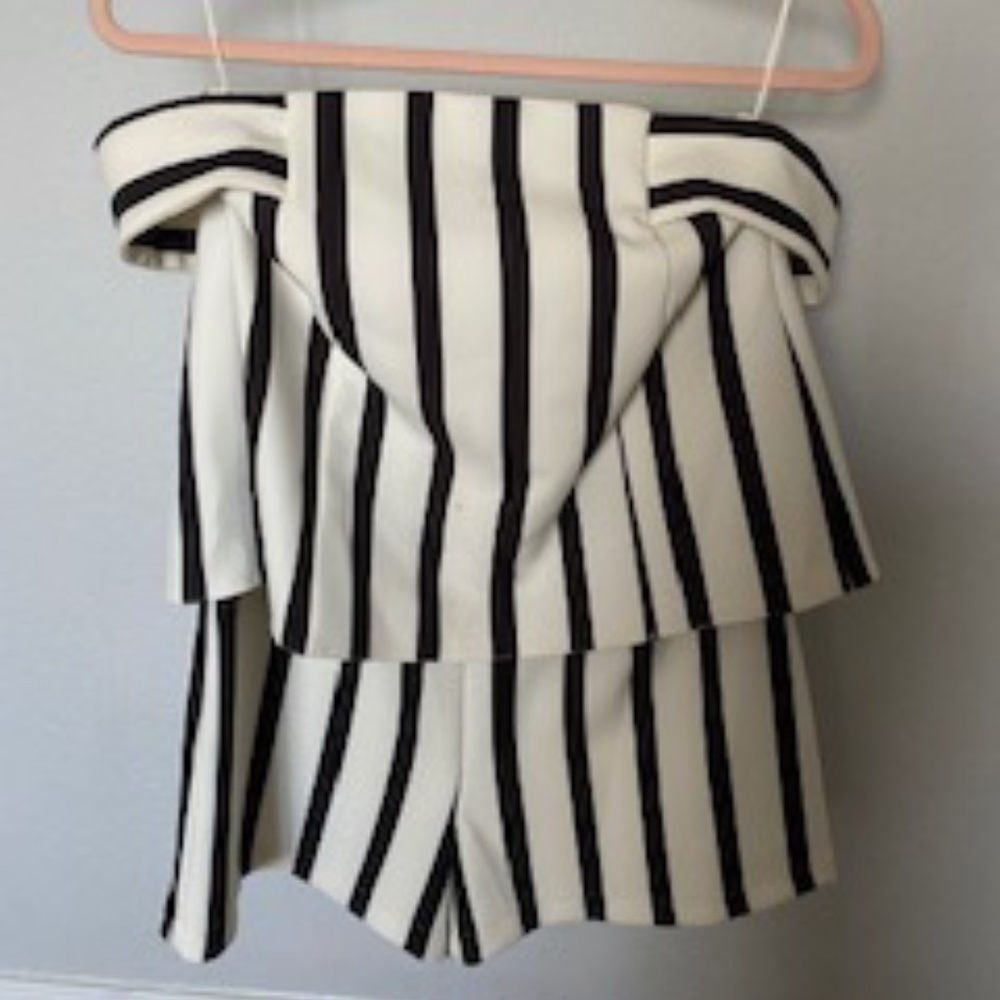 TopShop black and white romper US size 6